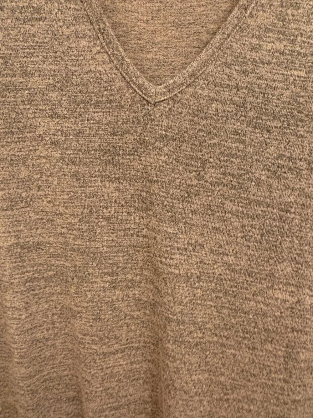 Philosophy Knit V Neck Short Sleeve Heathered Taupe Stretchy Dress size XL - Picture 6 of 6